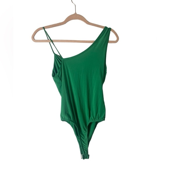 2 saints green open shoulder bodysuit body suit nwot size small - Picture 8 of 10